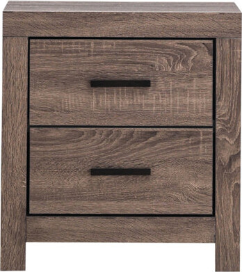 Latitude Run Coastal 2 - Drawer Nightstand With Sophisticated Finish And Dark Bronze Handles, Bedroom Storage Essential, 21.98 Inches Wide Featuring Stylish Decor
