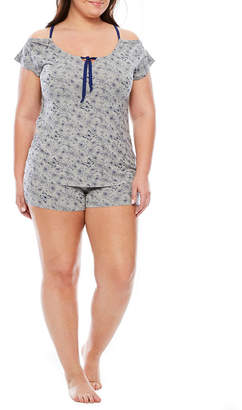 Asstd National Brand Daisy Fuentes Flutter Sleeve Short Set - Women's