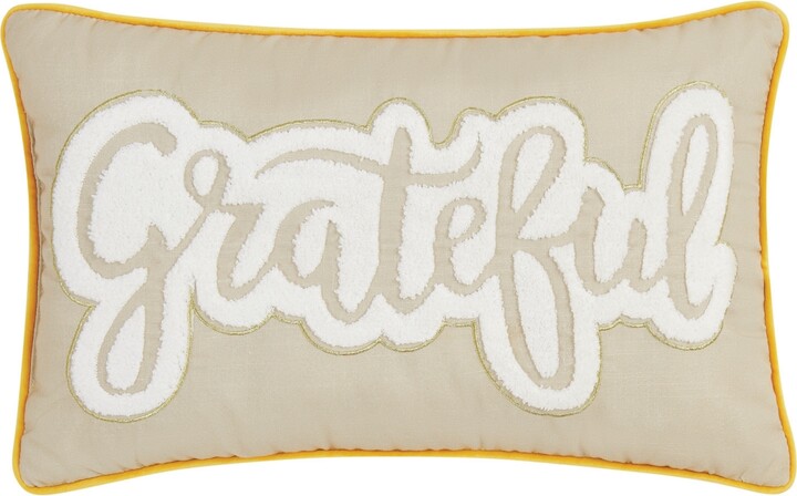 Truly Soft Grateful Decorative Pillow, 12"x 20"