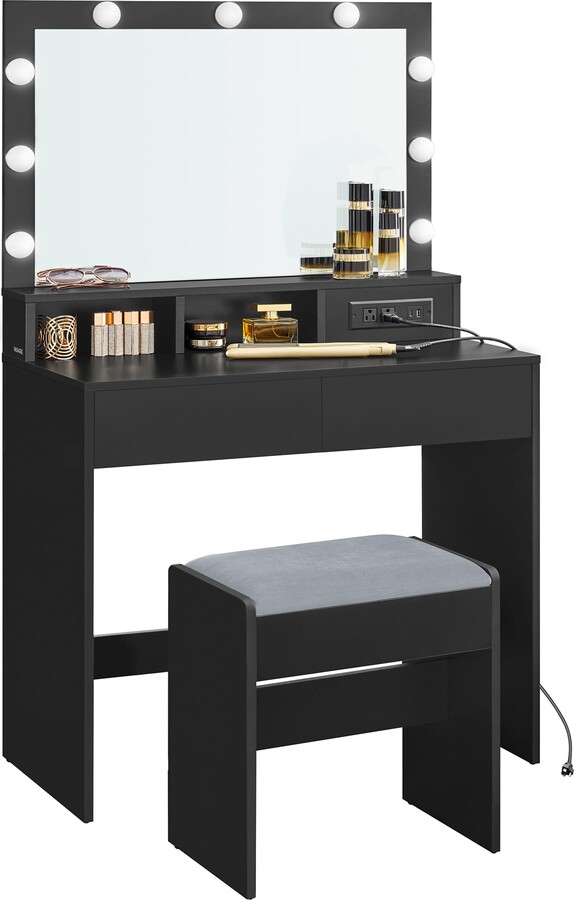 VASAGLE Vanity Desk with Power Outlets - ShopStyle Dressers & Armoires
