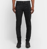 Thumbnail for your product : Saint Laurent Skinny-Fit Velvet-Flocked Denim Jeans