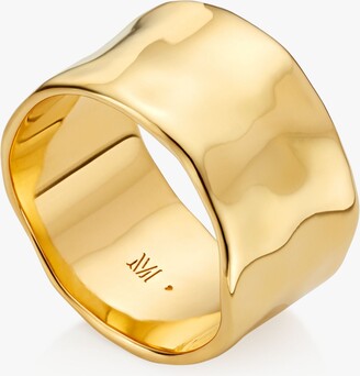 Gold Wide Band Ring | Shop The Largest Collection | ShopStyle UK