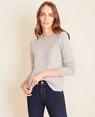 Ann Taylor Petite Flecked Cashmere Sweater