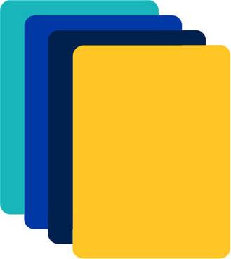 CounterArt Chop Chop 4 Pack Trend Colors Flexible Cutting Mat 11.5 Inch By 15 Inch