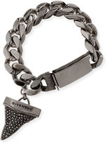Thumbnail for your product : Givenchy Gunmetal Pave Crystal Shark Tooth Bracelet