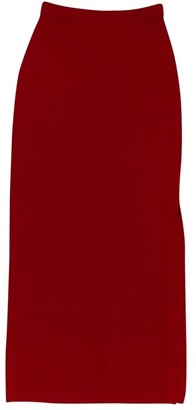St. John Red Maxi Skirt