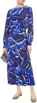 Thumbnail for your product : Stella Jean Pleated Printed Crepe Midi Dress