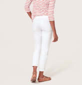 Thumbnail for your product : LOFT Petite Curvy Straight Cuffed Cropped Jeans in White