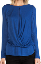 Thumbnail for your product : Heather Long Sleeve Twist Front Top