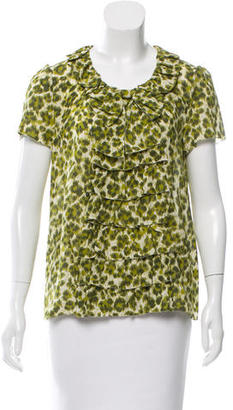 Kate Spade Leopard Print Silk Top