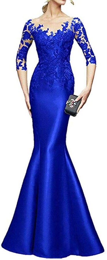 royal blue gold dress