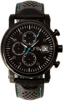 Thumbnail for your product : J.Ciro Watches Limited Edition Black Leather Panorama Black Chronograph Watch