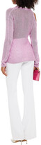 Thumbnail for your product : Mason by Michelle Mason Embellished cold-shoulder cotton-blend sweater