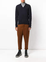 Thumbnail for your product : Maison Margiela elbow patch v-neck jumper