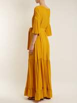 Thumbnail for your product : Albus Lumen - Lolita Bell Sleeved Tiered Dress - Womens - Yellow