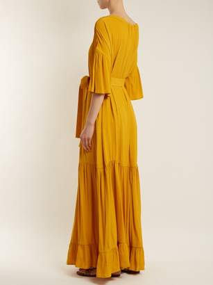 Albus Lumen - Lolita Bell Sleeved Tiered Dress - Womens - Yellow