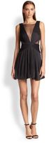 Thumbnail for your product : BCBGMAXAZRIA Illusion-Inset Dress