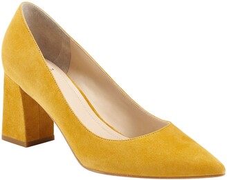 Yellow Block Heel Pumps | Shop the world's largest collection of fashion |  ShopStyle
