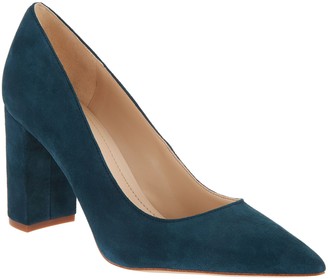 teal suede pumps
