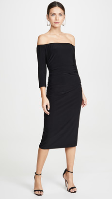 norma kamali off the shoulder dress