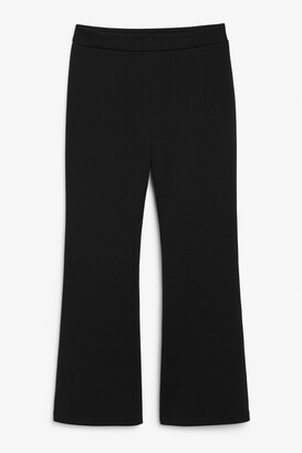 Monki Cropped flare trousers