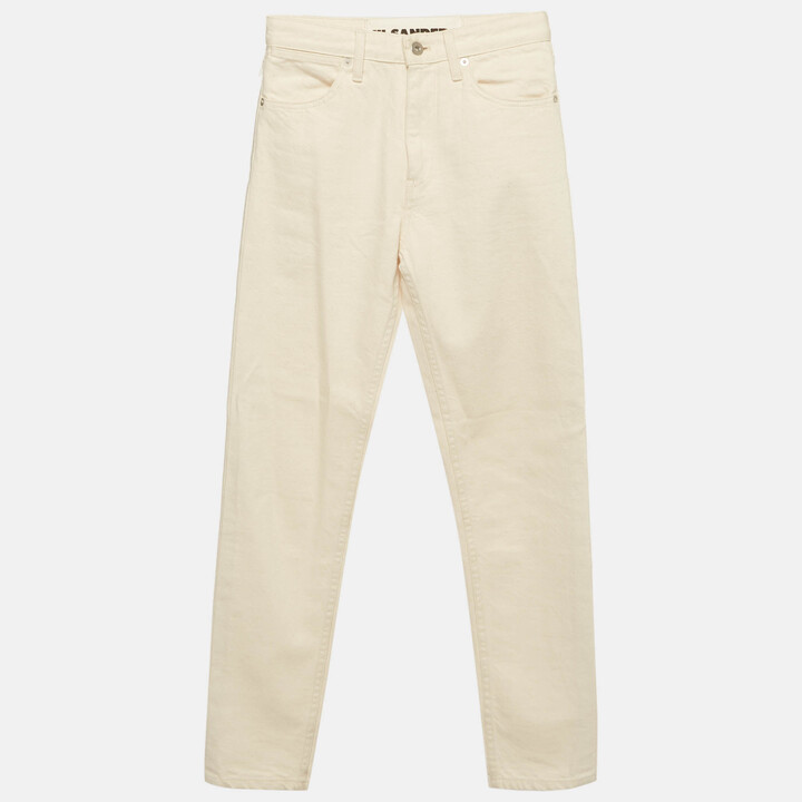 Jil Sander Beige Cotton Drill Jeans S/Waist 25\