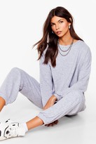 Thumbnail for your product : Nasty Gal Womens Work Together Jumper and Pleated Joggers Set - Grey - 6