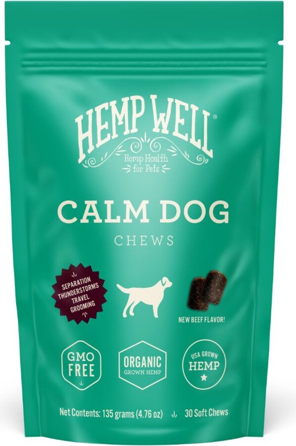 Hemp Well Calm Dog Anxiety Relief Soft Chew Dog Supplement, 30 count