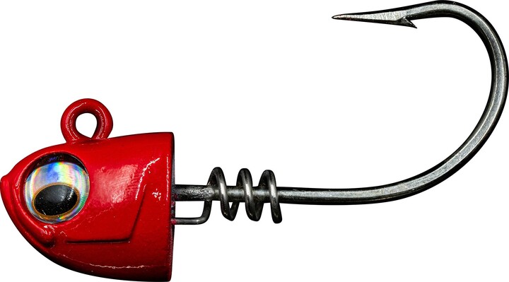 No Live Bait Needed Hot Heads 5" Jig, 1 oz., Hot Red