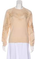 Thumbnail for your product : Chloé Lace-Accented Knit Sweater