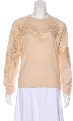 Chloé Lace-Accented Knit Sweater