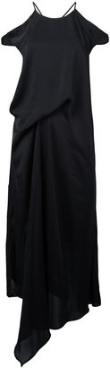 Christian Wijnants cutout shoulder draped dress - women - Polyester - 40