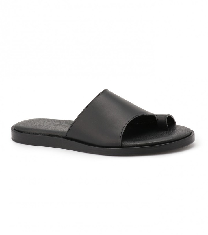 black cloth sandals