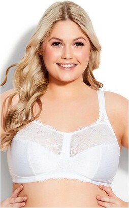 Allegra K Women's Full Coverage Underwire Padded Floral Lace Bra And Panty  Sets White 38d : Target