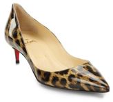 Thumbnail for your product : Christian Louboutin Rocket Leopard Print Patent Leather Point-Toe Pumps