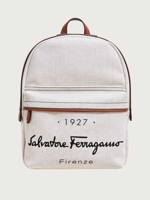 Ferragamo Men 1927 Signature backpack Beige - ShopStyle
