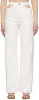 Thumbnail for your product : Maison Margiela White Wide-Leg Cut-Out Jeans