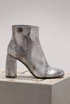 Faux Snakeskin Ankle Boots 
