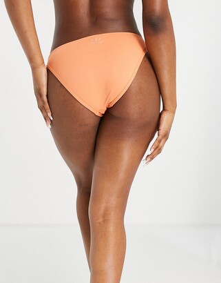 adidas adicolor three stripe logo bikini bottoms in hazy copper