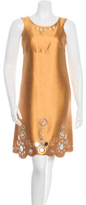 Miu Miu Silk Embellished Dress