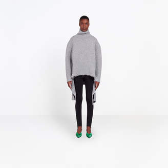 Balenciaga Lurex Draped Sweater