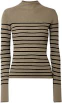 Thumbnail for your product : Vince Striped Ribbed-knit Cashmere Turtleneck Sweater