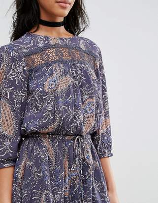 Vero Moda Karin Drop Waist Lace Panel Dress