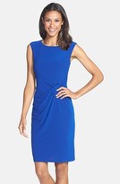 Thumbnail for your product : Ellen Tracy Knot Waist Stretch Crepe Sheath Dress (Online Only)