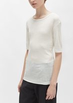 Thumbnail for your product : LAUREN MANOOGIAN Merino Fine Rib Tee Ivory Size: 3