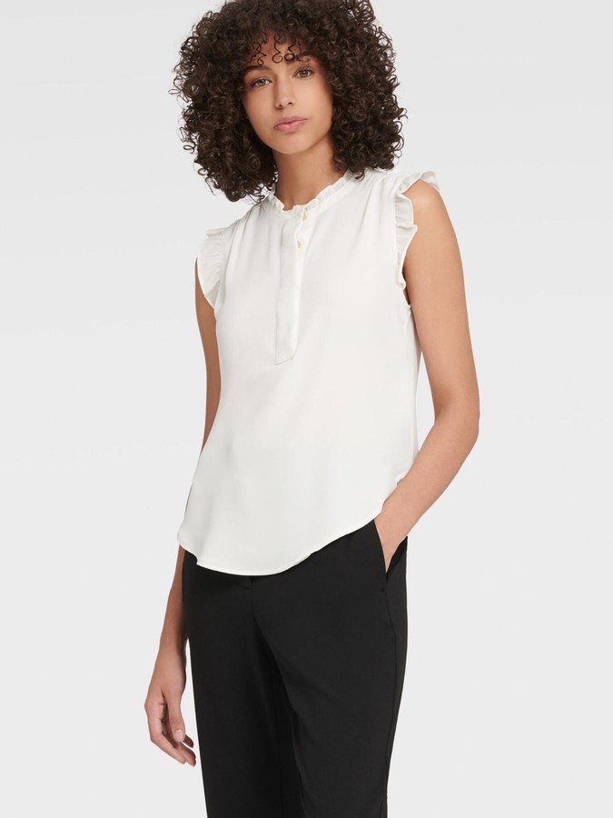dkny white blouse