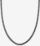 Thumbnail for your product : Fine Jewelry Mens Antique Finish Stainless Steel & Black IP Foxtail Chain Necklace