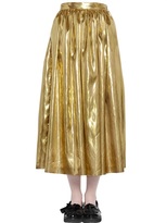 Thumbnail for your product : MSGM Laminated Leather Effect Midi Skirt