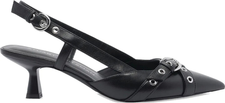 Stuart Weitzman 50mm Leather Heeled Pumps