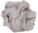 Thumbnail for your product : Alexander Wang Marti Suede-Trimmed Leather Backpack Grey